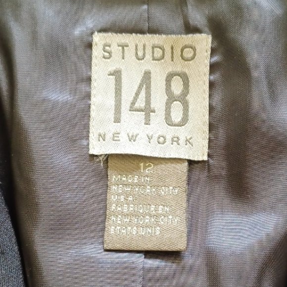 EUC Studio 148 New York Dark Navy Blue Blazer Size 12 - Picture 3 of 5